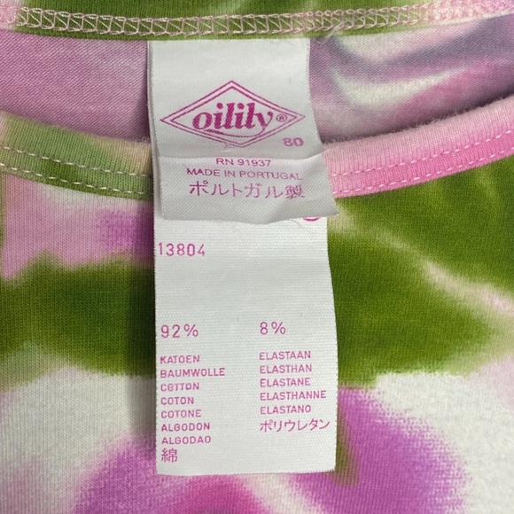 Vintage: Oilily ♔ Mommy + Me Floral Stretch T Shirt Dress ♔ Pink ♔ Medium / 12MO - Picture 14 of 16
